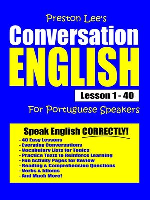 cover image of Preston Lee's Conversation English For Portuguese Speakers Lesson 1